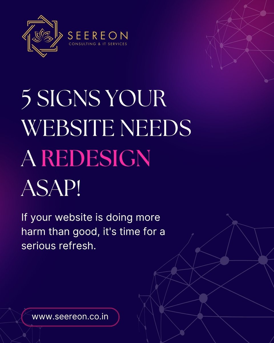 Seereon2025's tweet photo. Is your #Website costing you #clients instead of winning them?

Here are 5 signs it’s time for a serious makeover — and what you can do about it.

Let us design your website. 

🎯Visit our website: https://t.co/0AELHLLA5D
📞Contact us: +91-9090705533

#WebsiteDesign #Seereon https://t.co/W7Ea2gs9wT