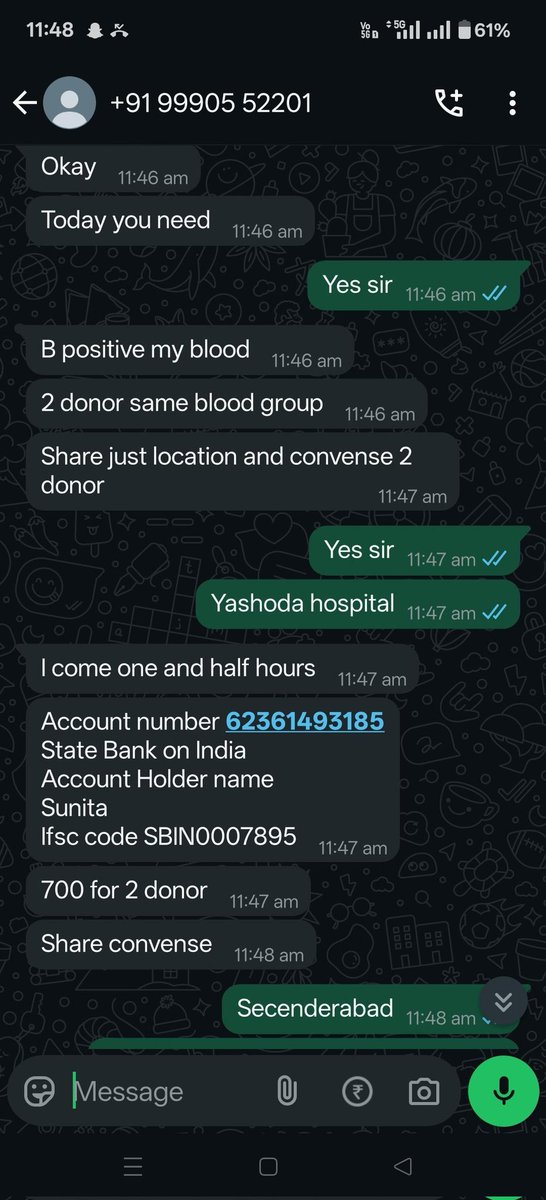 Same candidate again for this requirement x.com/hydblooddonors…

Please check this sir <a href="/hydcitypolice/">Hyderabad City Police</a> <a href="/CPCyberabad/">Avinash Mohanty IPS</a> <a href="/RachakondaCop/">Rachakonda Police</a> <a href="/balaji25_t/">Telangana Weatherman</a> <a href="/CVAnandIPS/">CV Anand IPS</a> <a href="/MNageswarRaoIPS/">M. Nageswara Rao IPS (Retired)</a> <a href="/HiHyderabad/">Hi Hyderabad</a> <a href="/swachhhyd/">Shaandaar Hyderabad</a>