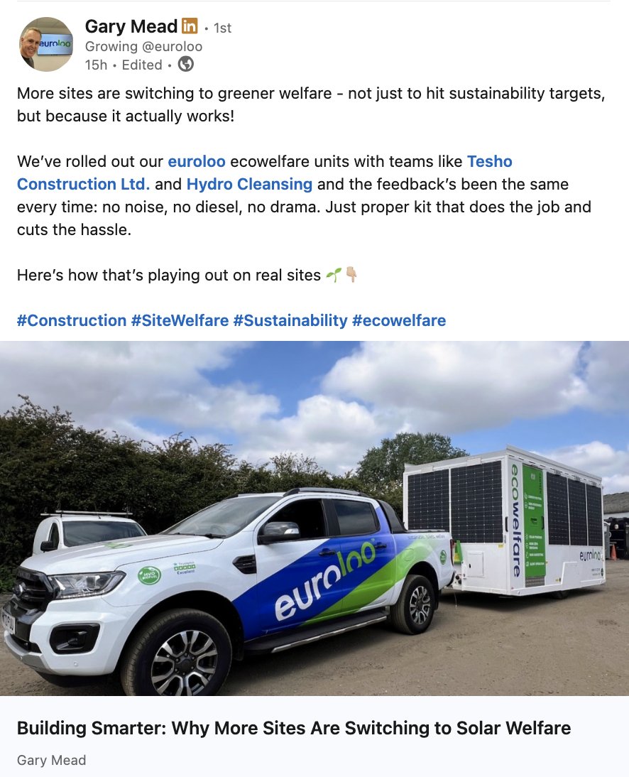 Our engineering and production teams put blood, sweat and tears into getting our solar cabins right but it's worth it to hear feedback like this:
"No noise, no diesel, no drama. Just proper kit that does the job and cuts the hassle." <a href="/ecowelfare/">tear</a>
loom.ly/7ffXHSQ
#netzero