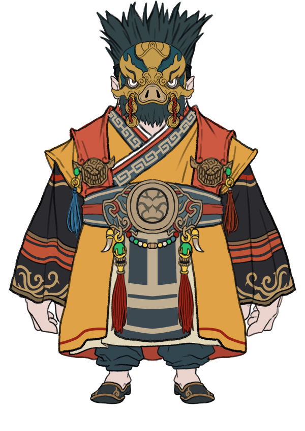 황금돼지. 모티브는 배추도사