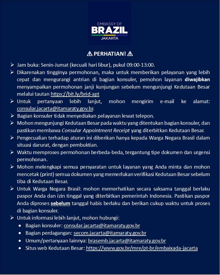 Embassy of Brazil in Jakarta tweet media