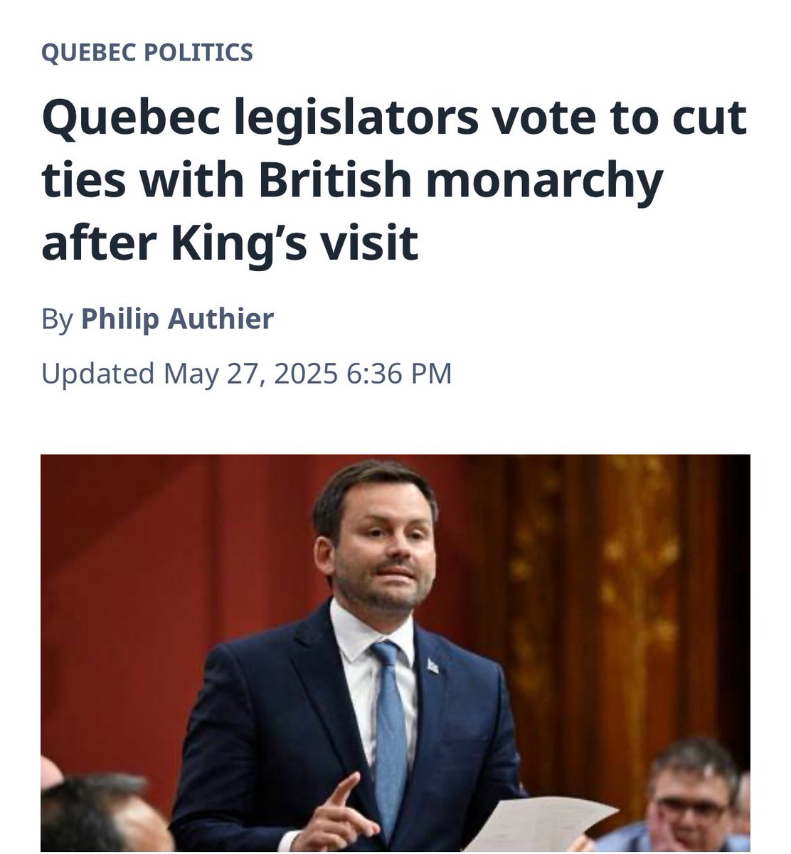 But at the legislature in Quebec City, the speech was greeted with a mix of indifference and ridicule. 😂🤣😅🤭🤭🤣😂😂😅🤣🤣🤣😅🤣😂😢😅🫣🫣😅😂🤣😂🤣😂😅😂🤣😅😂😅

Read more at: montrealgazette.com/news/provincia…