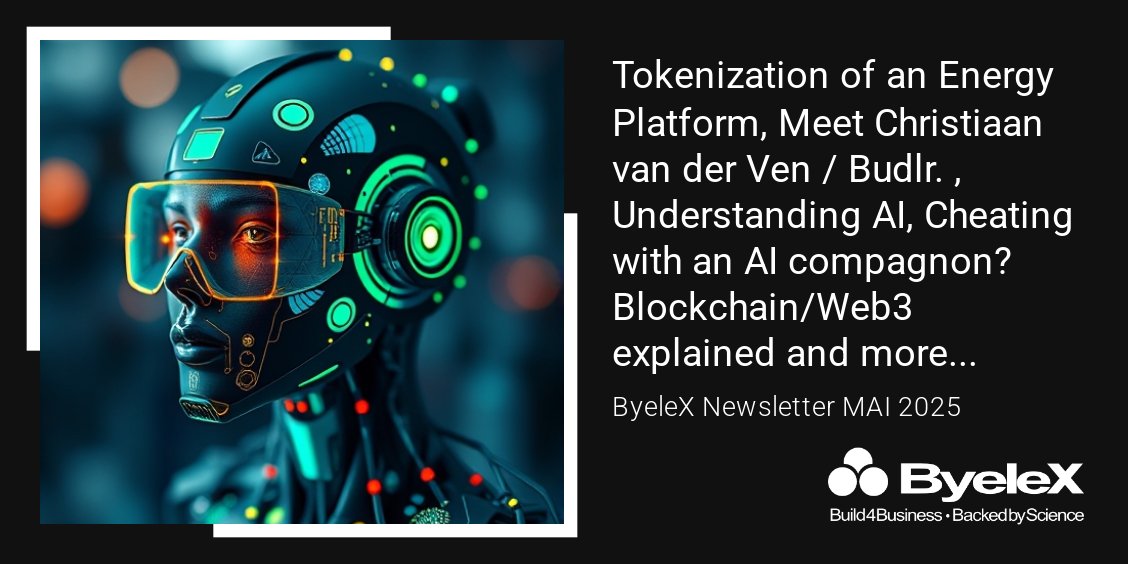 Tokenization an Energy Platform, Meet Christiaan van der Ven / Budlr. , Understanding AI, Cheating with an AI compagnon? Blockchain/Web3 explained - mailchi.mp/dc789df8d59d/n…