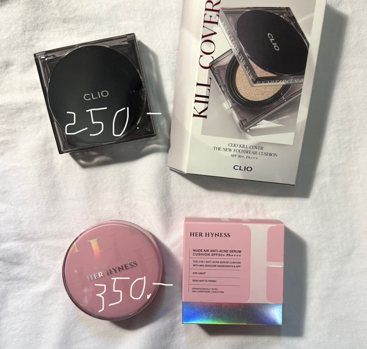 makesmemeltes's tweet photo. ส่งต่อคุชชั่นclio ตลับดำ เบอร์ 3.5 ใช้สองสามครั้ง เหลือ85% ++ (ใช้แล้วสีไม่พอดีกับหน้าเลยขาย)

คุชชั่น her hyness เบอร์ 21 ซื้อมาผิดสี ลองใช้ครั้งเดียวว

#ส่งต่อคสอ #ส่งต่อเครื่องสําอาง #ส่งต่อclio #ส่งต่อherhyness #ส่งต่อคสอมือสอง #ส่งต่อเครื่องสำอางมือสอง #เครื่องสําอางค์เกาหลี https://t.co/ME8rzmgmgr