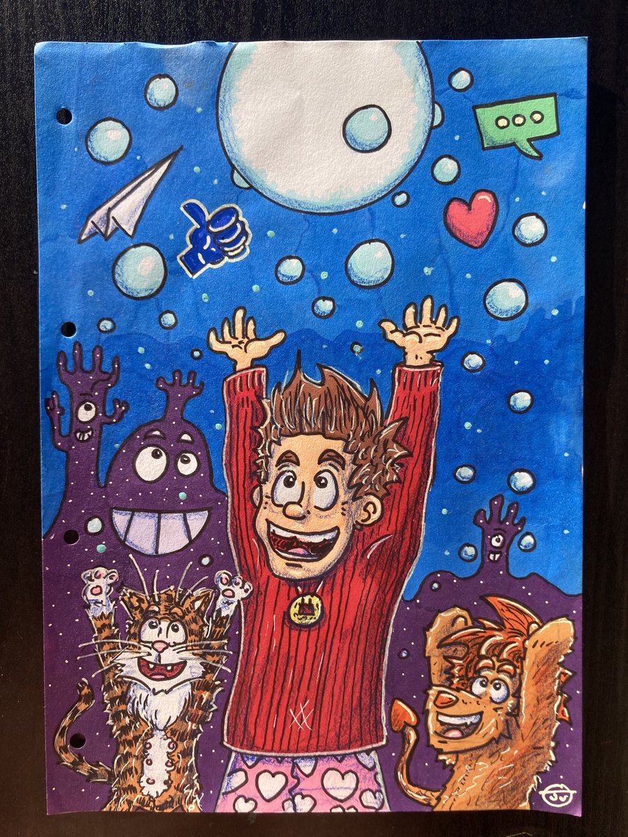 _JuDarK's tweet image. Thank you for your support friends 🙏🙌❤️don’t forget to like, comment or share when you like some drawings. Let’s fight this algorithme togethers.

#illustration #drawing #art #support #hope #genkidama #dragonball #cat #anxiety #friends #paperdrawing #peluche #lion