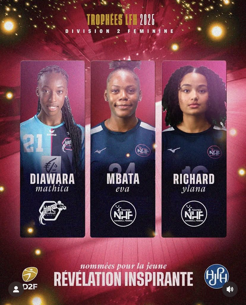 caucriauville76's tweet photo. Mathita Diawara talentueuse joueuse du @HacHandball est nommée dans 2 catégories dans le cadre des Trophées LFH saison 2024/2025: Jeune révélation inspirante & Meilleure ailière gauche
À vos votes !
#caucriauville #caucri #hachandball #lehavre https://t.co/vzhmGmtZPo