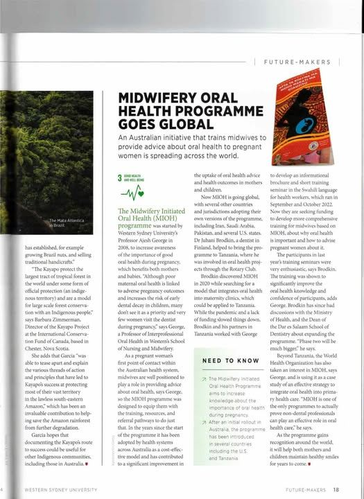 NurKlaRotarit's tweet photo. Published while ago, just got the printed Future Makers Magazine (Western Sydney University).

Based on the Finnish Rotary Doctor Bank, also with the project support of the Ministry for Foreign Affairs, and the work of individual volunteer Rotarians, the Tanzania projects were https://t.co/aii9L4ehyT