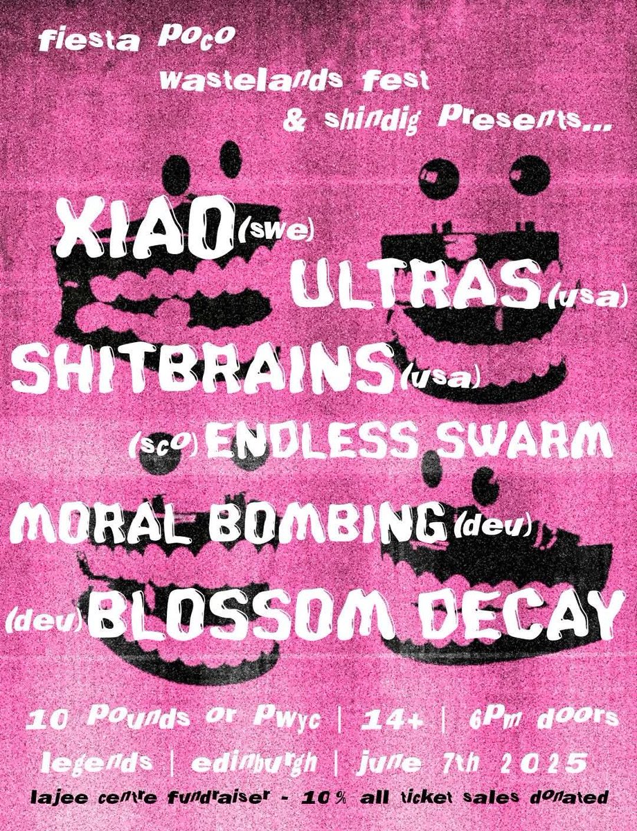 Next local show is only 10 days away! Get a ticket now! 

fiestapocogigs.bigcartel.com