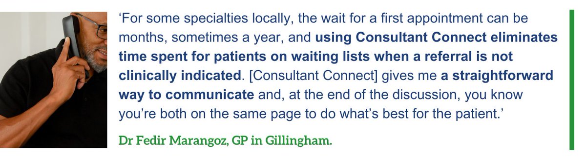 Access to timely specialist Advice &amp; Guidance (A&amp;G) results in early diagnosis and better patient management while boosting communication between primary and secondary care teams.

Learn more about our Enhanced A&amp;G service and how it can support you: bit.ly/3vmNSl1