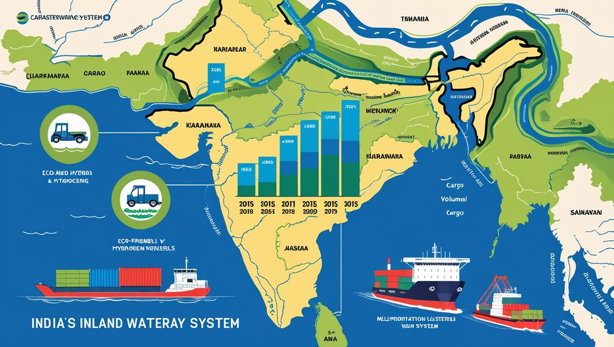 sandeep129264's tweet photo. 🚢 India just hit 145.5M tonnes in inland water cargo.
Up from 18.1M in 2014. That’s a 20.86% CAGR. 📈
Waterways are now serious business —
Clean, connected, &amp; future-ready.

Can India become the world’s green freight leader? 🌱
#Logistics #GreenTransport #IndiaGrowth https://t.co/RP9UZAgtf7