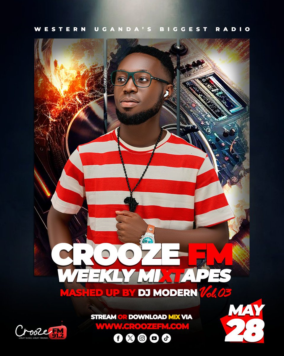 912CroozeFM's tweet photo. ๐จ Volume 03 just dropped and @Deejmodern is taking over! ๐ฅ
The Crooze FM Weekly Mixtapes = your new addiction ๐ถ Stream now ๐ https://t.co/jBz0xmDvyA ๐
Tell your crew. Blast it loud. Repeat. ๐๐ฝ๐บ๐ฝ
#CroozeFMMixtape
#MidweekTurnUp
#Mbarara https://t.co/IbtkE08snb