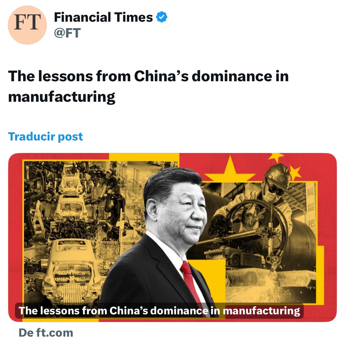 The Financial media admits: 

"Industrial robots from Chinese-owned companies — one of the key targets of the Made in China 2025 policy — dominate the production line at an Audi plant, starting with an automated press that stamps metal sheets into door panels. 
Next, more than