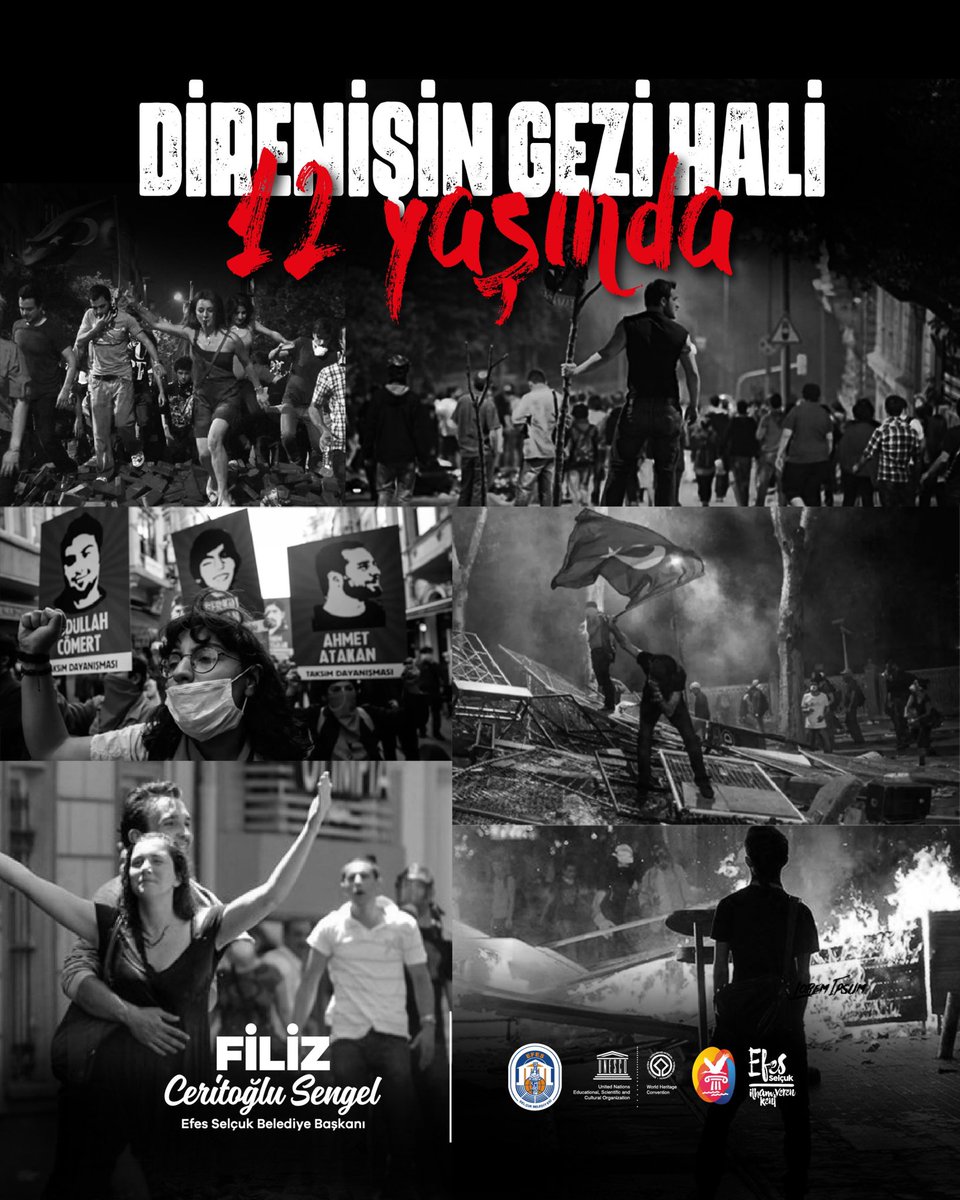 Direnişin GEZİ hali 12 yaşında… 
Martlar’dan Mayıslar’a… 
Taksim’den Saraçhane’ye aynı direniş ruhuyla her zaman sokaklarda, meydanlardayız. 

#gezi 
#direngezi 
#Gezi12Yaşında
