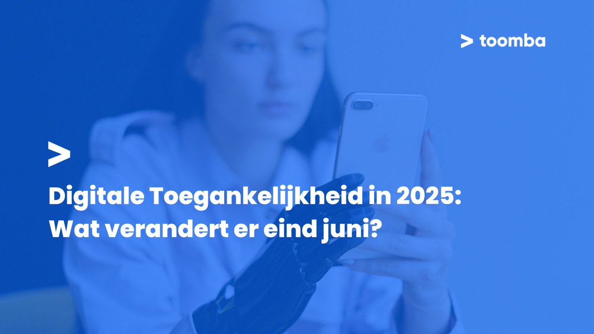 🌐 Vanaf 28 juni 2025 moeten digitale producten écht voor iedereen bruikbaar zijn – ook voor mensen met een beperking. Nieuwe wetgeving vraagt om actie: is jouw website of app al toekomstproof? Lees meer: 
toomba.com/nl/nieuws/digi…

#toegankelijkheid #wcag2025 #wcag