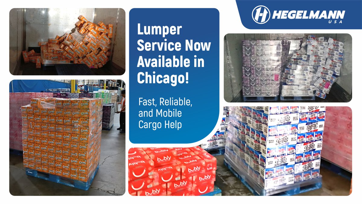 HegelmannGroup (@hegelmanngroup) on Twitter photo Hegelmann USA now offers Mobile Lumper Service in the Chicago area! Need help unloading, sorting, or handling cargo? Our experienced teams come to your location and get the job done. Need help with your next load?
andrewj@hegelmann.us
hegelmann.us/lumper-service/
#HegelmannUSA Hegelmann USA now offers Mobile Lumper Service in the Chicago area! Need help unloading, sorting, or handling cargo? Our experienced teams come to your location and get the job done. Need help with your next load?
andrewj@hegelmann.us
hegelmann.us/lumper-service/
#HegelmannUSA