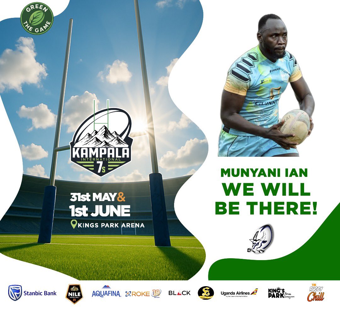 Are you ready to see your favorite players run it this weekend at the Kampala 7s ?

#Kampala7s ll #GreenTheGame ll #VisitKPA