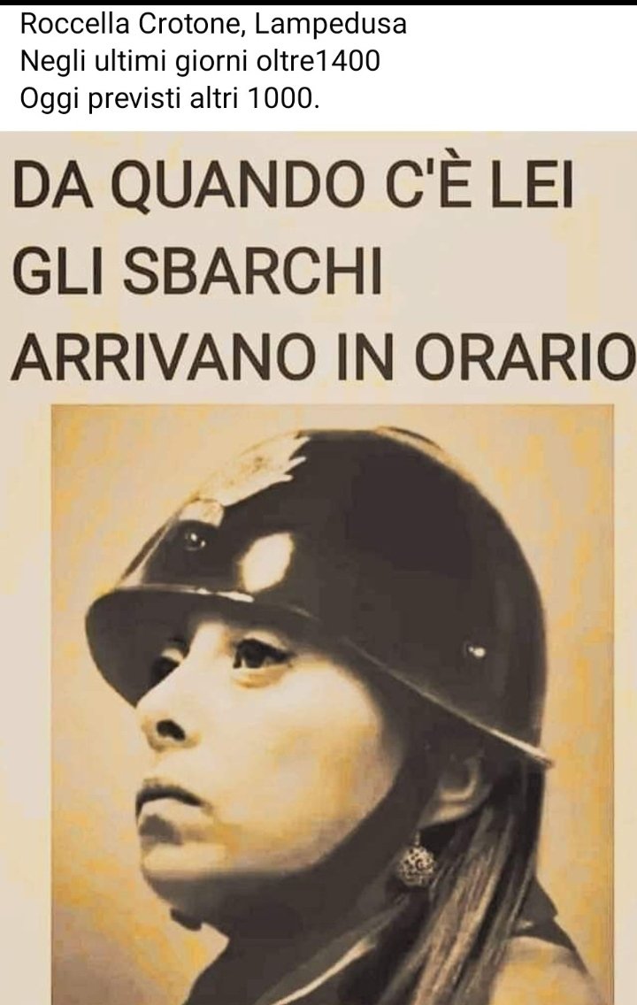villani_e's tweet photo. @MT_Meli_ Sempre meglio della #vaiassa #vasciaiola #stracciarola
#pescivendola #carciofara #raccontaballe #neraefascia #guerrafondaia che ci sta' adesso!
#meloni_vergogna_nazionale https://t.co/XQD8IXw4XZ