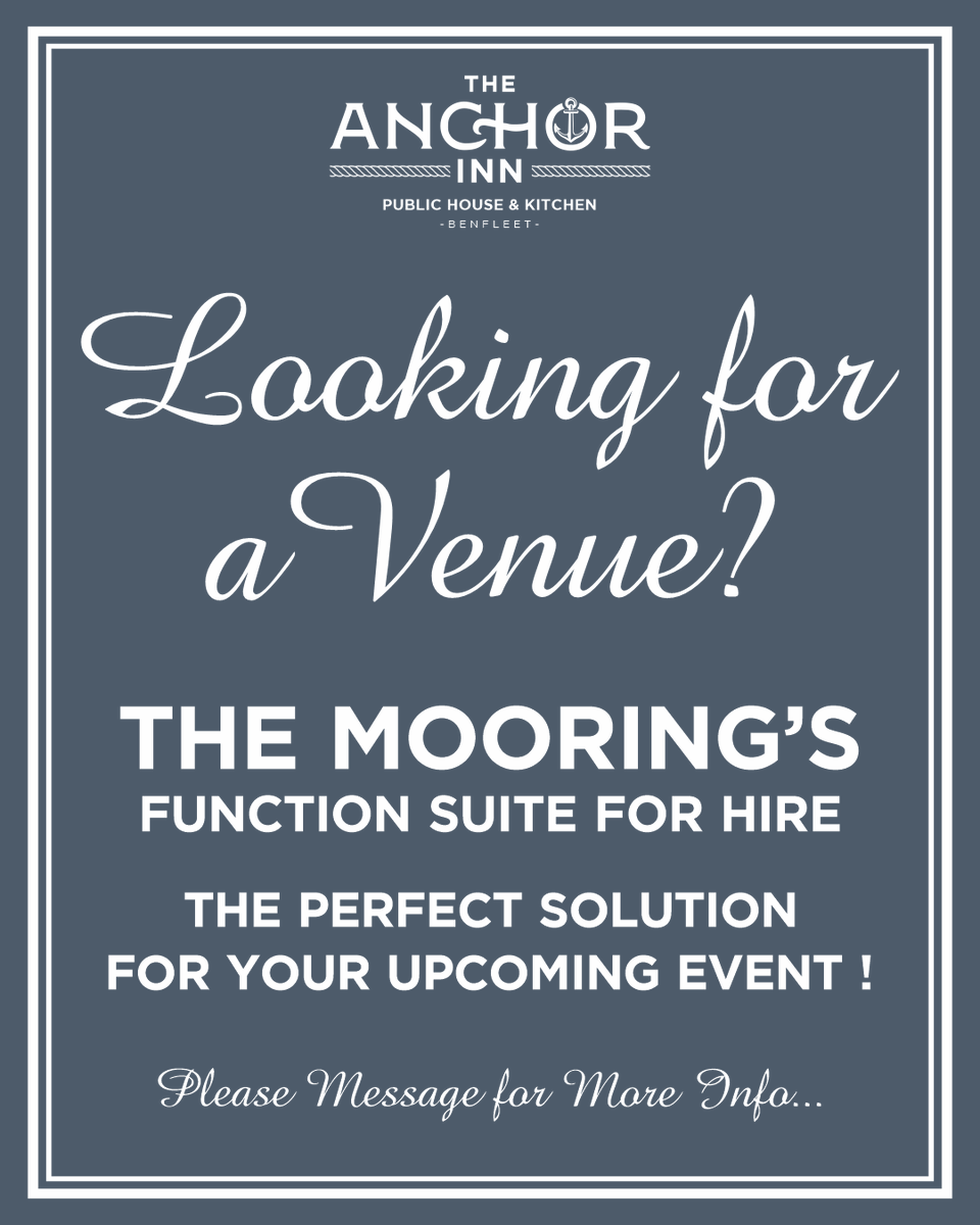 Looking for a Venue call 01268 756500 to book.
All events catered for.