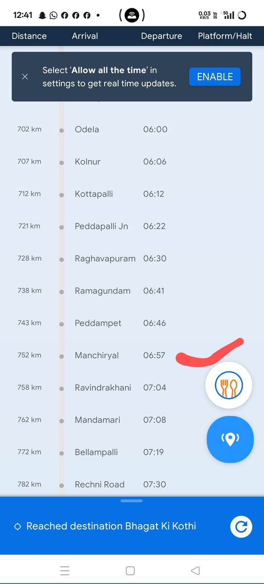 LakhsinghModran's tweet image. ट्रेन संख्या 20625/26 - एमजीआर चेन्नई सेंट्रल - भगत की कोठी सुपरफास्ट एक्सप्रेस  का #Mancherial(MCI) पर ठहराव नहीं होने से यात्रियों को  बहुत परेशानी हो रही है कृपया 1 मिनट का ठहराव दिया जाए ताकी यात्रियों को राहत मिलेगी
@DrmChennai 
@DRMJodhpurNWR 
@AshwiniVaishnaw 
@lumbaram64