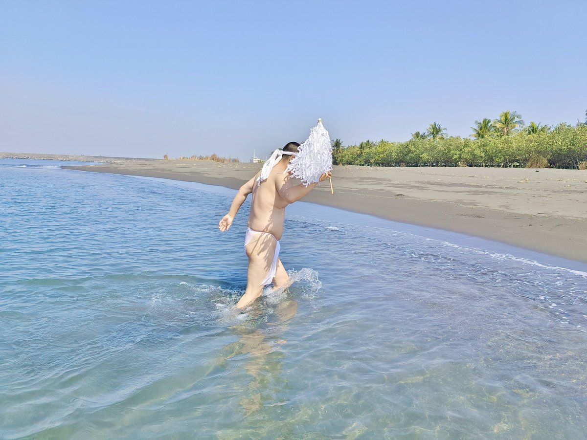 袚串を持ってみそぎに行った