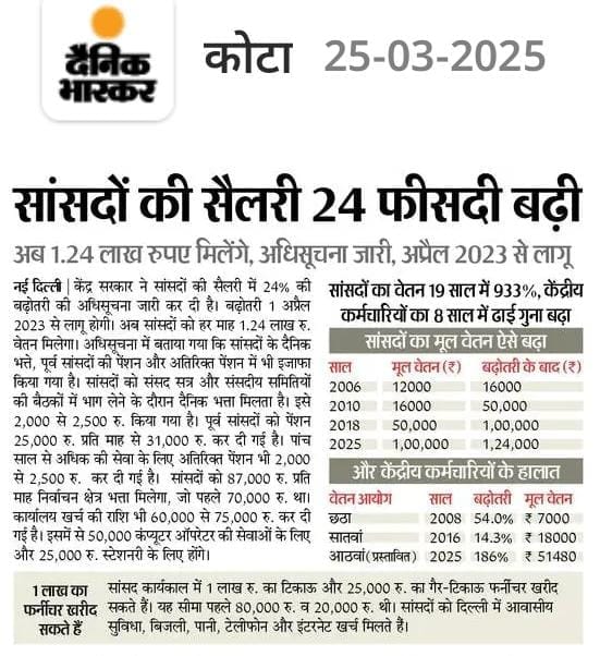 <a href="/GADdeptmp/">GAD, MP</a> <a href="/CMMadhyaPradesh/">Chief Minister, MP</a> <a href="/DrMohanYadav51/">Dr Mohan Yadav</a> <a href="/JansamparkMP/">Jansampark MP</a> कमर्चारी तो 100% अपना दायित्व निभा रहे हैं।क्या सरकार उन्हें 100% कार्य के लिए 3 वर्षों तक 100% वेतन और उसका arrears दे रही है??क्या नवनियुक्त कमर्चारियों के साथ 3 वर्षो तक आर्थिक अन्याय नहीं हो रहा??