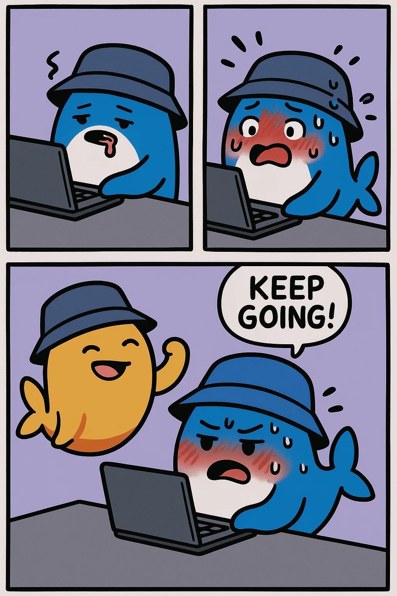 swaxwa2056's tweet photo. 😩 “Tired...”
🔥 “Whatever. I’m still building.”
Because Web3 never sleeps —
and neither do Sharkz. 🦈⚙️💪
$Sui #JacksonLP #JACKSONio #Sharkz https://t.co/yGXT319H0Y
