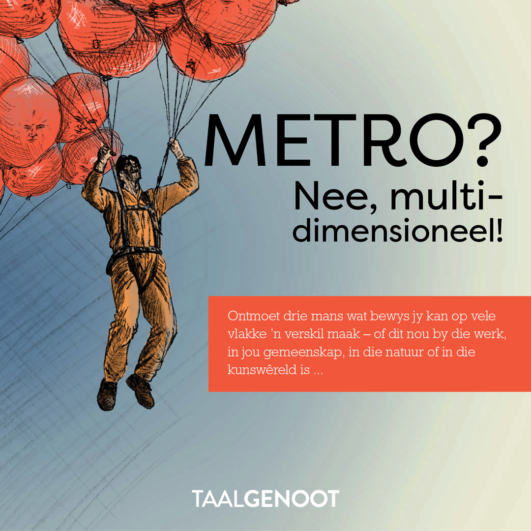Ontmoet drie mans wat bewys jy kan op vele vlakke ’n verskil maak – of dit nou by die werk, in jou gemeenskap, in die natuur of in die kunswêreld is…
Lees die nuutste Taalgenoot gratis: indd.adobe.com/view/54facf7d-… 
#Afrikaans #dokter #kuns
Vorige uitgawes: atkv.org.za/taalgenoot/