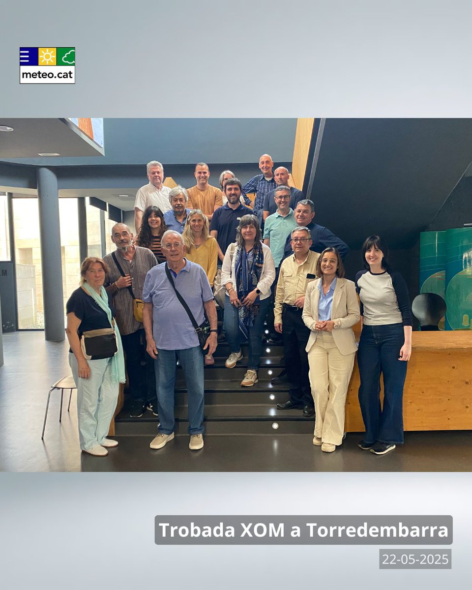meteocat's tweet photo. 📍 Aquest maig hem fet 4 trobades territorials de la Xarxa d'Observadors Meteorològics (XOM) a Girona, Barcelona, Torredembarra i Cervera
💬 Han estat punts de trobada on hem compartit experiències i presentat novetats amb els col·laboradors
🙌 Gràcies a tots per la vostra tasca! https://t.co/bdK8IR1fJN