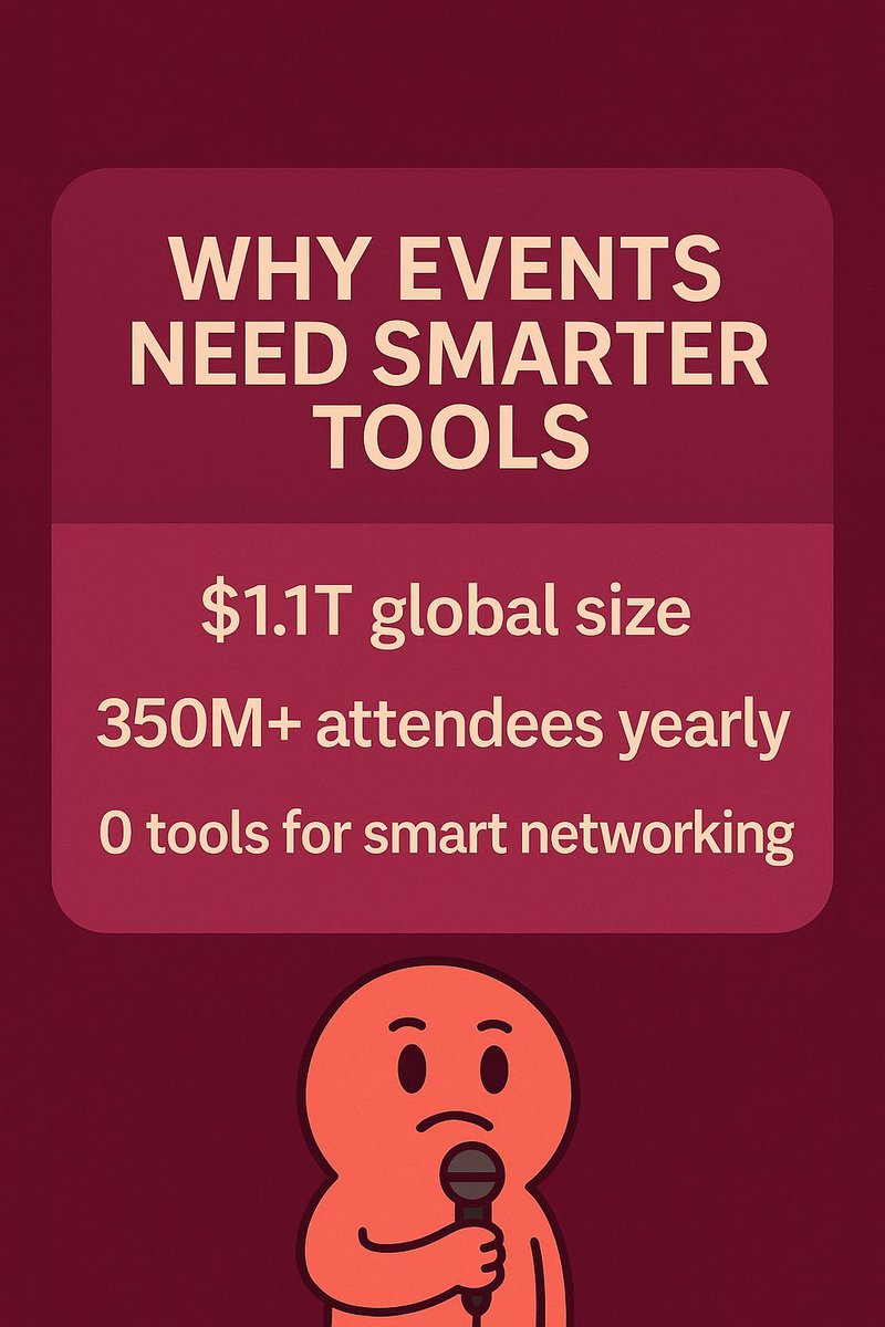 evenzaxyz's tweet image. The event industry is massive.Until now, no one solved networking intelligently.We’re building Evenza. Let’s talk. 

#EventLife #Web3Event #NetworkingFails #Evenza #meme #Event #Networking #connections #InvestorReady #Web3Startups
