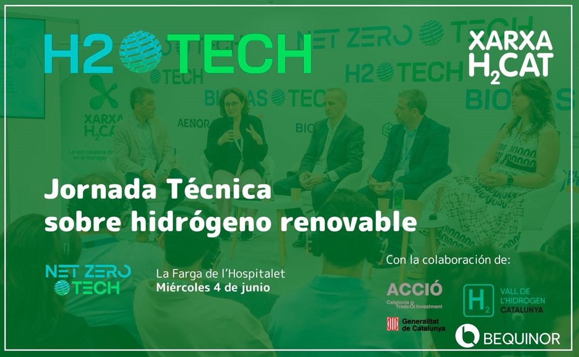 BEQUINOR's tweet image. 🎉BEQUINOR participa en la jornada técnica #H2TECH organizada por la red @xarxaH2CAT  en el marco de la feria 📍 @NetZero, 4 y 5 junio, Barcelona
El 4 de junio, hablaremos sobre 𝗲𝗹 𝘁𝗿𝗮𝗻𝘀𝗽𝗼𝗿𝘁𝗲 𝗱𝗲 H2, 𝗿𝗲𝘁𝗼𝘀 𝘆 𝗮𝗹𝘁𝗲𝗿𝗻𝗮𝘁𝗶𝘃𝗮𝘀 
 👉 lnkd.in/dkJ_B6-q