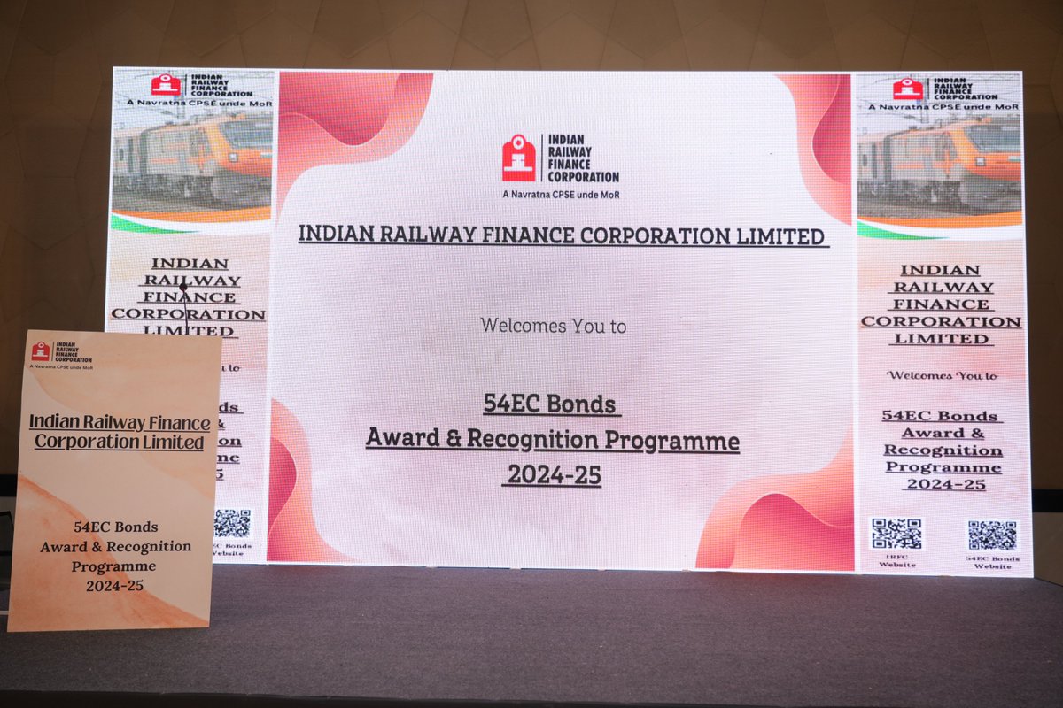 tcc_concept's tweet photo. Inaugural of 54EC Award &amp; Recognition event for the 𝐈𝐧𝐝𝐢𝐚𝐧 𝐑𝐚𝐢𝐥𝐰𝐚𝐲 𝐅𝐢𝐧𝐚𝐧𝐜𝐞 𝐂𝐨𝐫𝐩𝐨𝐫𝐚𝐭𝐢𝐨𝐧 (𝐈𝐑𝐅𝐂). We extend our sincere gratitude to 𝐒𝐡𝐫𝐢 𝐌𝐚𝐧𝐨𝐣 𝐊𝐮𝐦𝐚𝐫 𝐃𝐮𝐛𝐞𝐲, 𝐂𝐌𝐃 &amp; 𝐂𝐄𝐎 of IRFC, for entrusting us with this event. https://t.co/AtauGfOIMb