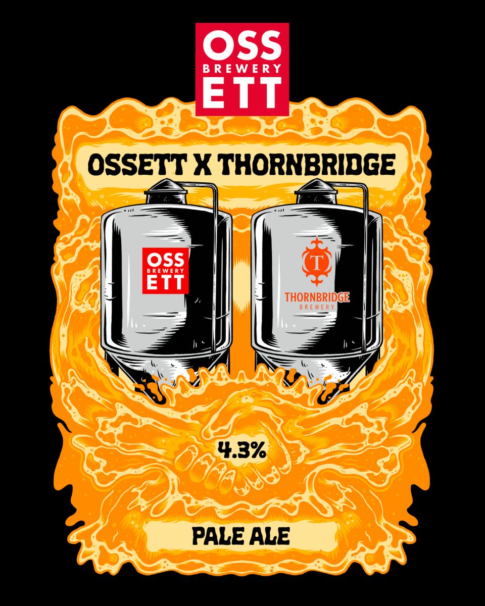 Ossett Brewery (@ossettbrewery) on Twitter photo 💪 Ossett X @Thornbridge 💪
Our brewers have teamed up with Dom from @Thornbridge to create the ultimate Cascade brew!
With multiple forms of the hop, it has an incredible flavour profile with lime hits and pineapple/pine notes.
Try it now across Ossett and Thornbridge's pubs 🍻 💪 Ossett X @Thornbridge 💪
Our brewers have teamed up with Dom from @Thornbridge to create the ultimate Cascade brew!
With multiple forms of the hop, it has an incredible flavour profile with lime hits and pineapple/pine notes.
Try it now across Ossett and Thornbridge's pubs 🍻