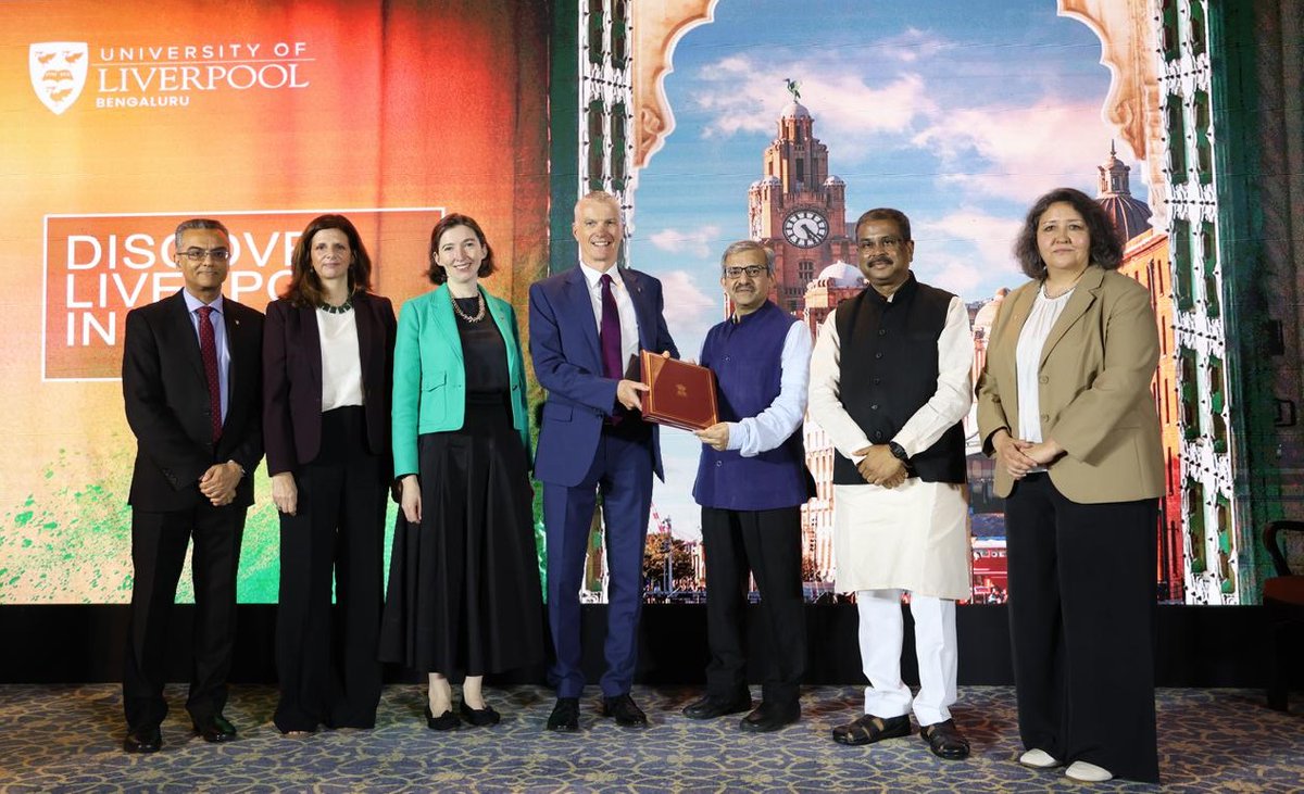 Another milestone in the UK-India education partnership👏!

The University of Liverpool is opening its first India campus in Bengaluru - giving 🇮🇳 students access to a 🇬🇧-campus in the heart of India’s tech hub.