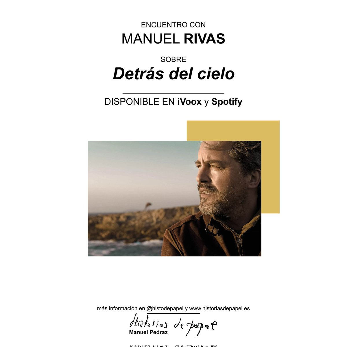 MANUEL RIVAS: DETRÁS DEL CIELO

<a href="/Rivasbarrs/">manuel rivas barrós</a> <a href="/AlfaguaraES/">Alfaguara</a>
🔉 Episodio ya disponible: linktr.ee/histodepapel

#LosLunesLibros