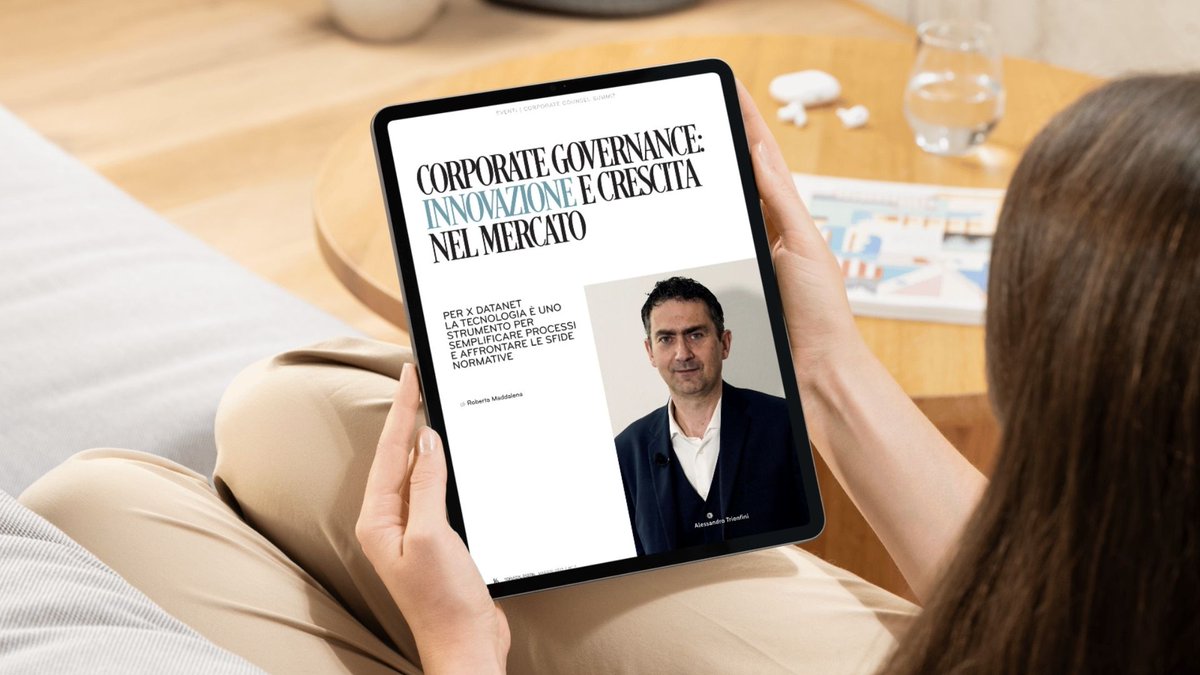 xdatanet's tweet image. &quot;La corporate governance sta assumendo un ruolo sempre più centrale per le aziende italiane. Il nostro ruolo è dare alle imprese e ai legali strumenti innovativi e ‘su misura’ per gestire le informazioni e prendere le decisioni migliori” (A. Trionfini, AD di X DataNet). #toplegal