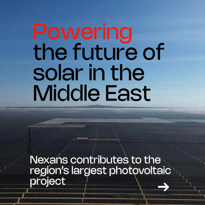 Nexans_'s tweet photo. A solar giant rises in the Saudi desert 🌞
2.6 GW of sustainable power — enough for 350,000+ homes.
245 million tons of CO₂ emissions avoided.
Nexans is proud to support the Middle East’s largest PV project.
#SolarEnergy #EnergyTransition  #E3