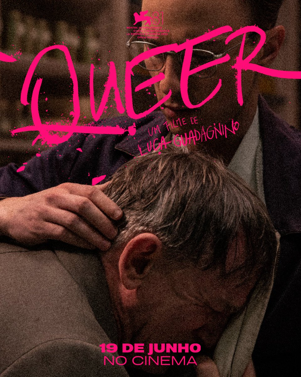 PortugalCinema's tweet photo. Posters do filme "Queer" realizado por Luca Guadagnino. Dia 19 de junho nos cinemas em Portugal.
#cinemaemportugal #queer #lucaguadagnino #filmequeer #queerfilme #poster #posters #danielcraig #junhonoscinemas #films4you #drama https://t.co/aexIKT7Zcg
