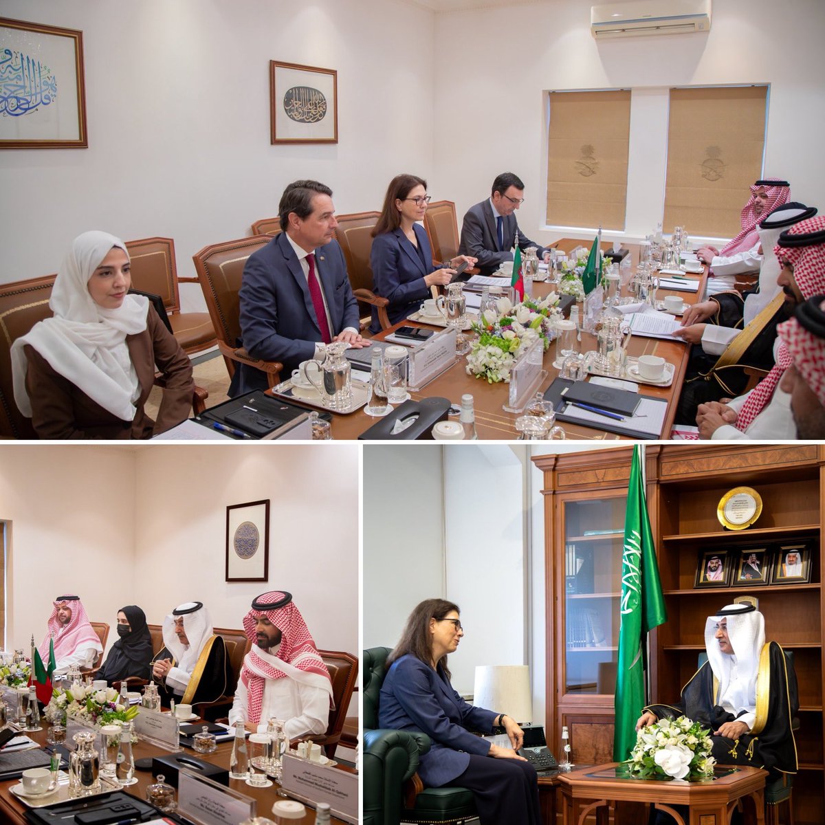 Portugal in Saudi Arabia 🇵🇹🇸🇦 البرتغال في (@portugal_in_ksa) on Twitter photo عُقدت أمس مشاورات سياسية مثمرة بين 🇵🇹🤝🇸🇦 في <a href="/KSAMOFA/">وزارة الخارجية 🇸🇦</a>، حيث ركزت على تعزيز العلاقات الثنائية. ترأسها كلٌّ من وكيل الوزارة للشؤون السياسية، سعادة السفير الدكتور سعود الساطي، والمديرة العامة للسياسة الخارجية @Nestrangeiros، سعادة السفيرة هيلينا مالكاتا. عُقدت أمس مشاورات سياسية مثمرة بين 🇵🇹🤝🇸🇦 في <a href="/KSAMOFA/">وزارة الخارجية 🇸🇦</a>، حيث ركزت على تعزيز العلاقات الثنائية. ترأسها كلٌّ من وكيل الوزارة للشؤون السياسية، سعادة السفير الدكتور سعود الساطي، والمديرة العامة للسياسة الخارجية @Nestrangeiros، سعادة السفيرة هيلينا مالكاتا.