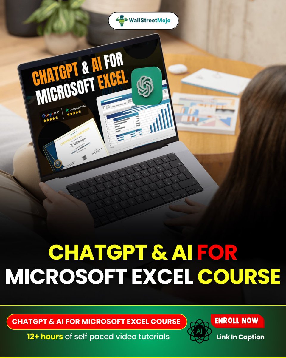 wallstreetmojo's tweet image. How AI Is Changing Excel Workflows? 

Excel isn’t just a spreadsheet tool anymore — it’s becoming a smart assistant.

👉 Want to master Excel with the power of ChatGPT and AI: shop.wallstreetmojo.com/products/chatg…

#ExcelTips #AITools #ChatGPTforExcel
