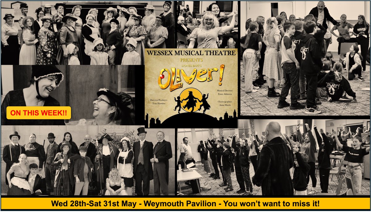 It's opening night of <a href="/WessexMusical/">Wessex Musical Theatre</a> Oliver! Having such a great time with the wonderful Wessex Musical Theatre family. Looking forward to a great show week <a href="/weypavilion/">Weymouth Pavilion</a>!

weymouthpavilion.com/shows/wessex-m…

#TheatreFamily #MusicalTheatre #TheatreFun #TicketsStillAvailable