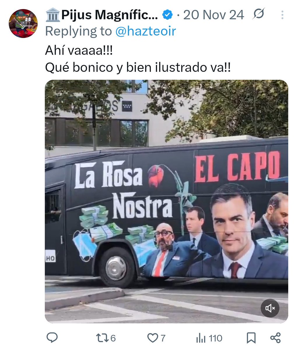 iarsuaga's tweet photo. Noviembre de 2024: @hazteoir llama al PSOE mafia y a Sánchez, el Capo. Fletamos el #CapoBus
Mayo de 2025: Feijóo llama al PSOE mafia.
Marcamos el camino. 💪 https://t.co/KnnQoGwu6I