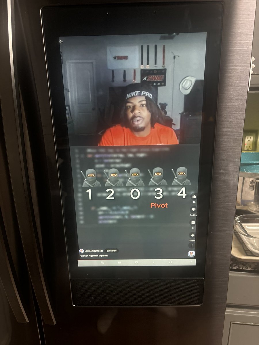 Bro who’s watching hood Coding on the fridge 😂😂😂