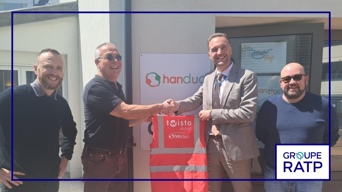 [#Accessiblité] #RATPDev, filiale du #groupeRATP, renouvelle son partenariat avec Handuo-Tandem pour le service Twisto Assist, sur le réseau <a href="/TwistoCaen/">Twisto</a> qu'elle exploite. Ce dispositif gratuit accompagne au quotidien 500 personnes en situation de handicap dans leurs déplacements.