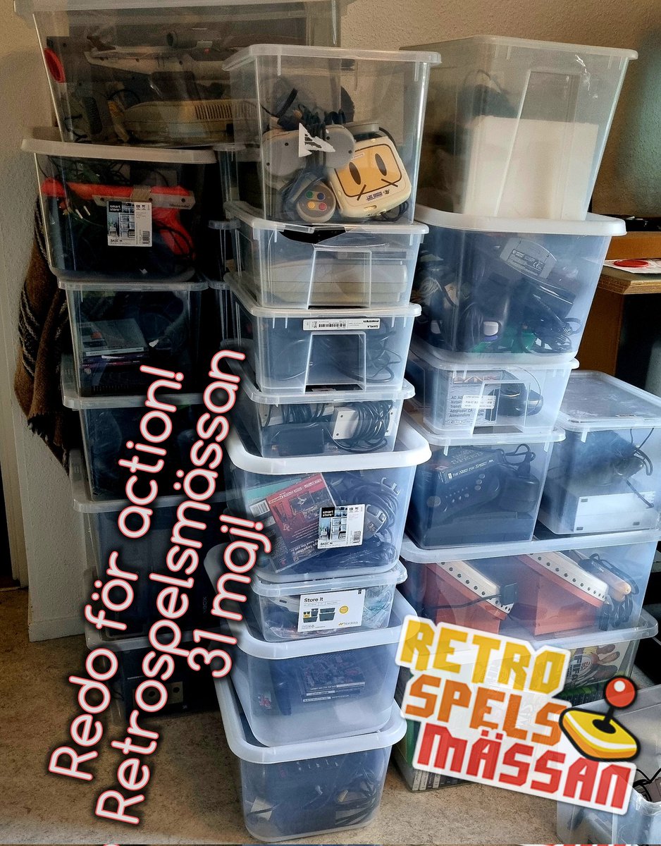 RSMGBG's tweet image. LETS GO!!

Demokonsolerna är testade, rengjorda och snyggt packade, hoppas ni är spelsugna!!

Bara 3 dagar kvar! Säkra din biljett NU : secure.tickster.com/sv/alh776fw52h…

#göteborg #goteborg #festival #rsmgbg #retrospelsmässan #gaming #indiegames #retrogames #NINTENDO #SEGA #atari