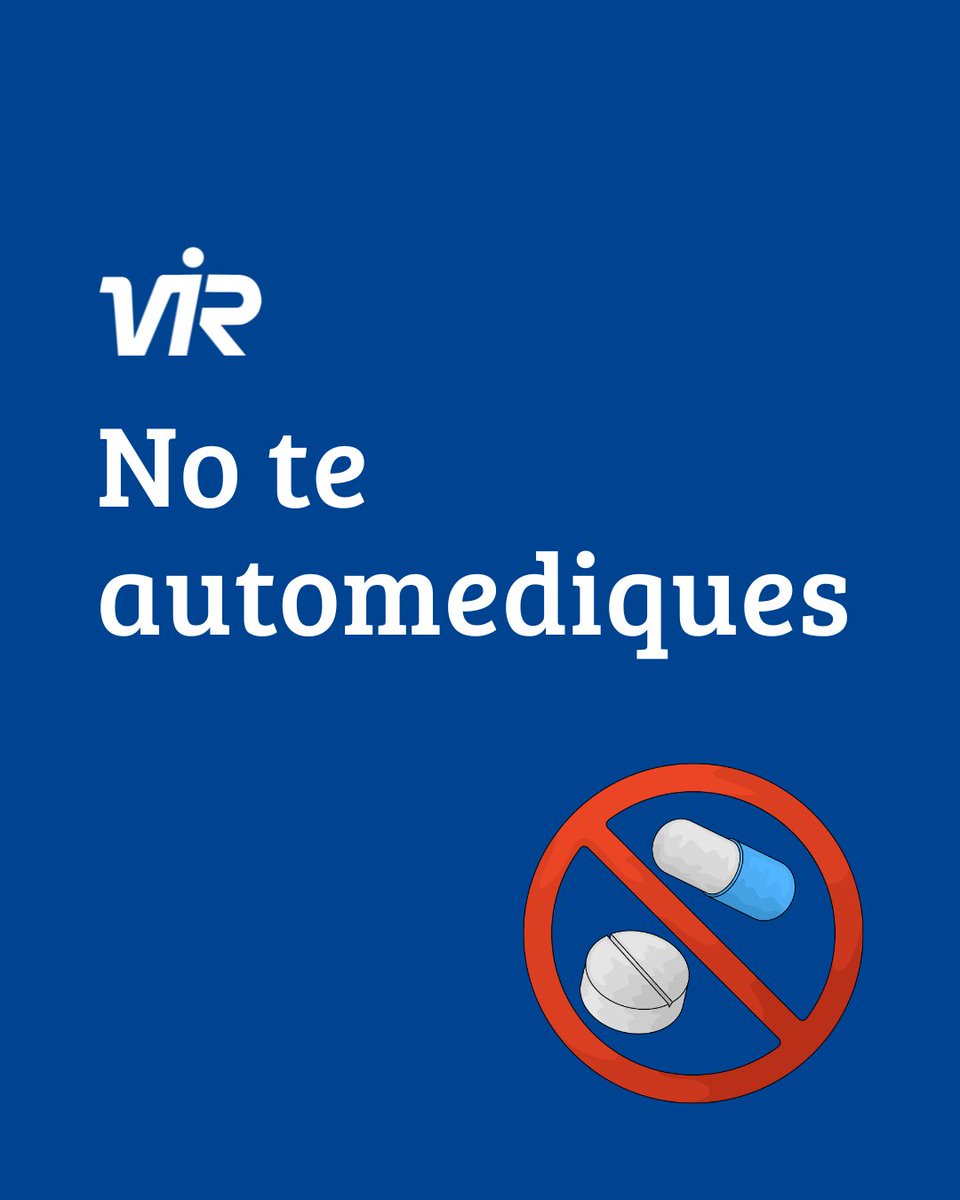 Tomar medicamentos sin control médico puede causar efectos adversos, reacciones peligrosas y generar resistencia a antibióticos.
Consulta siempre a tu profesional de salud. ¡Tu cuerpo no es un experimento!
#LaboratoriosVIR