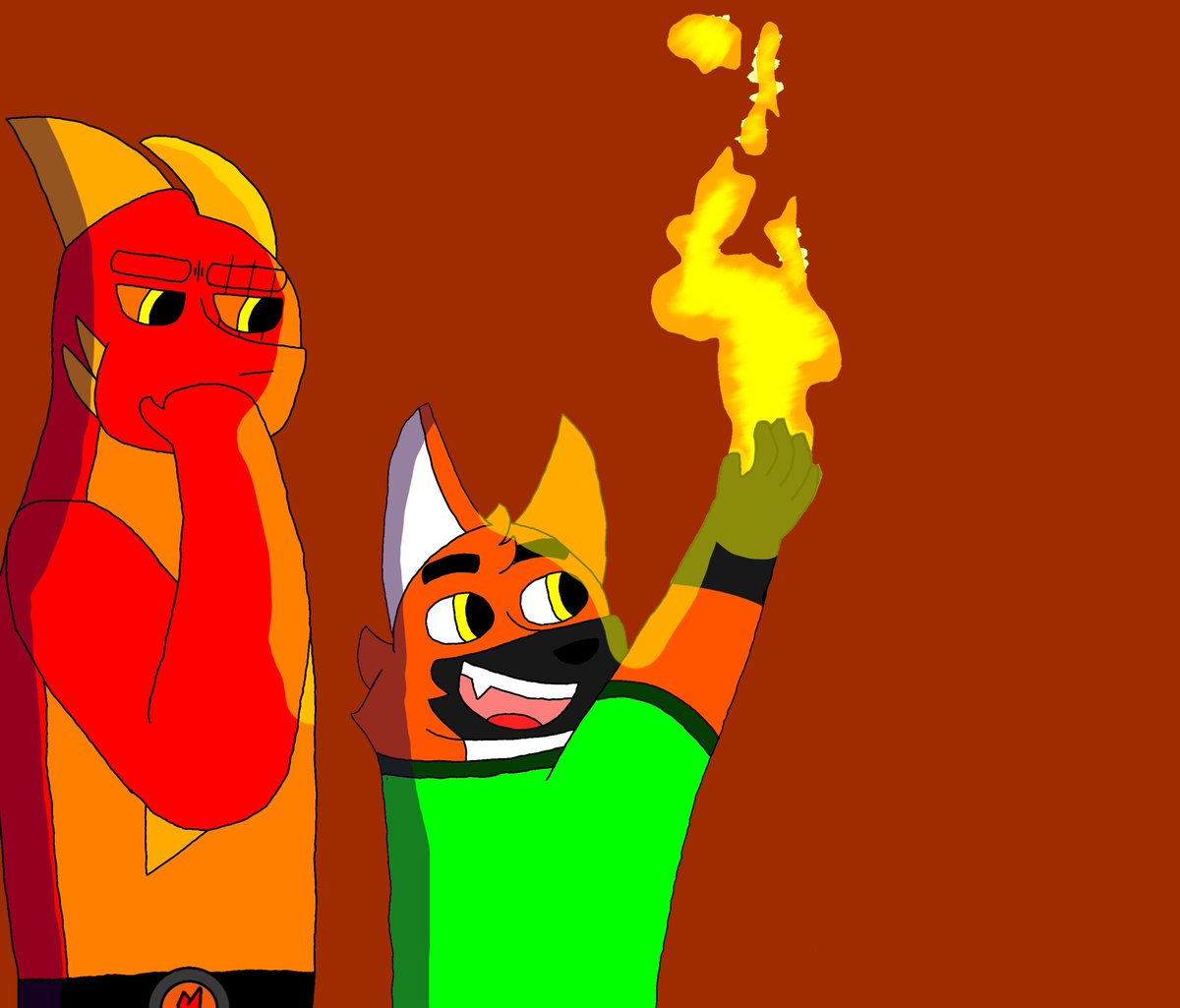 [Nota]
 O Lobrina gosta de mostrar os seus poderes de fogo para o Daniel, para ele ver o quão divertido isso é, já o Daniel… ele se pergunta se é seguro deixar um poder tão destrutivo com alguém tão energético.