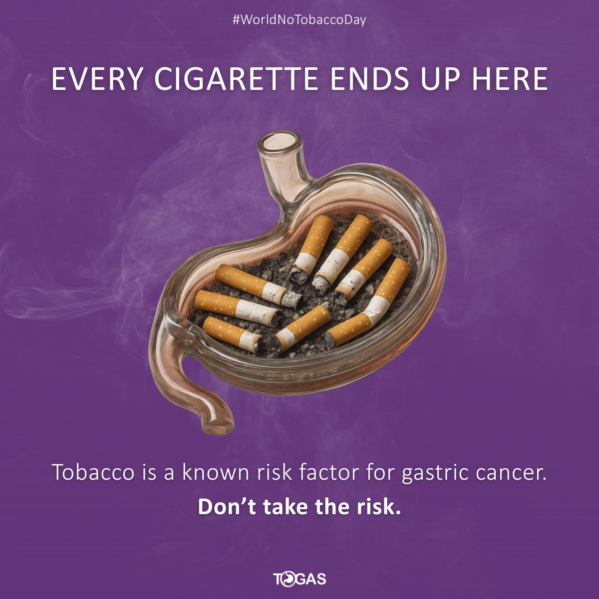 TOGAS EU project (@togas_euproject) on Twitter photo On #WorldNoTobaccoDay, TOGAS joins the global call to reduce tobacco use and raise awareness about its link to stomach cancer.
<a href="/WHO/">World Health Organization (WHO)</a> On #WorldNoTobaccoDay, TOGAS joins the global call to reduce tobacco use and raise awareness about its link to stomach cancer.
<a href="/WHO/">World Health Organization (WHO)</a>