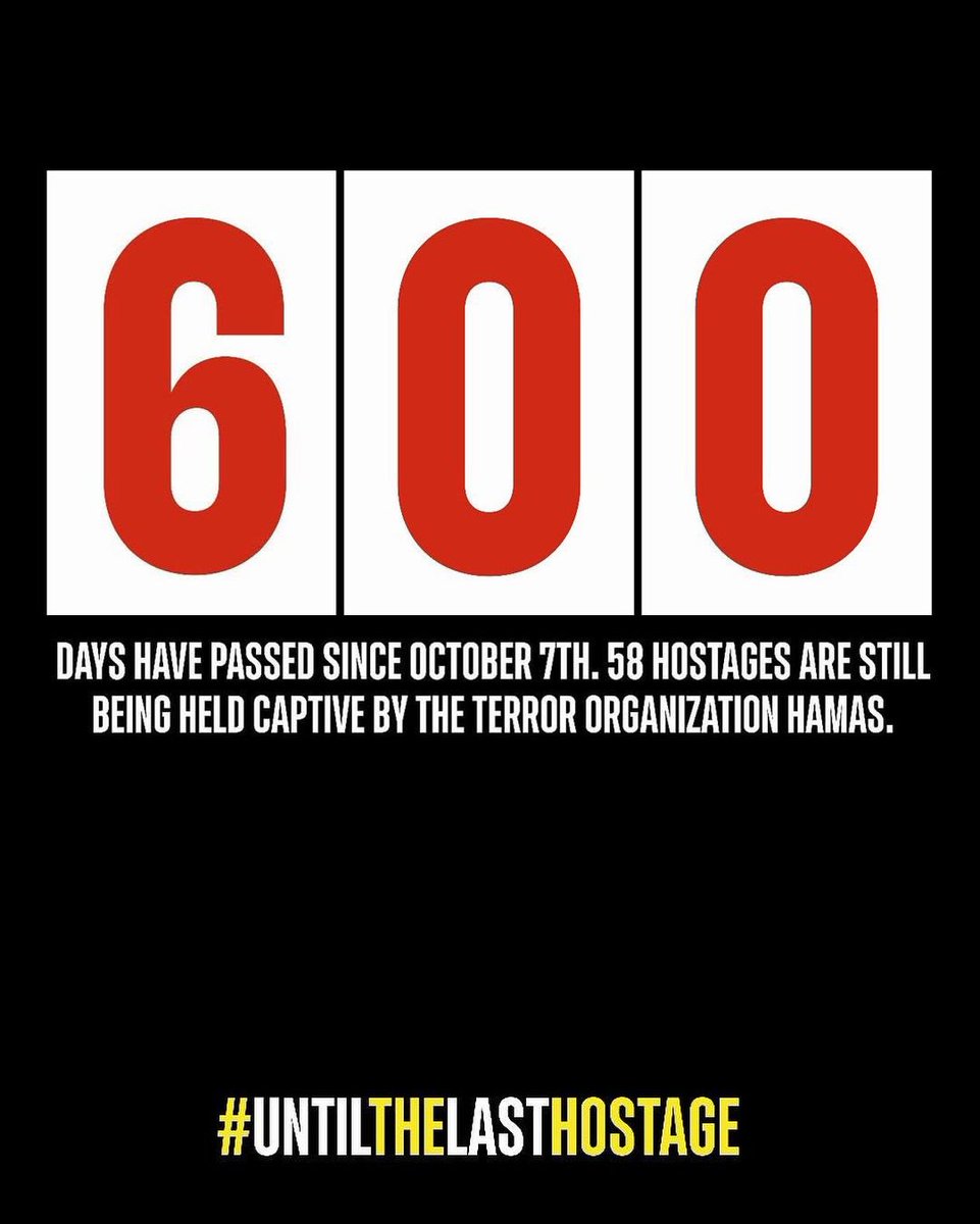Mr_Andrew_Fox's tweet photo. 58 hostages remain in Gaza. 600 days in captivity. 600 days of beatings and starvation.

Please share this image far and wide and use the hashtag #UntilTheLastHostage. 

Share this image. Say their names. Be their voice.

@bringhomenow https://t.co/DSA6MwHPLJ