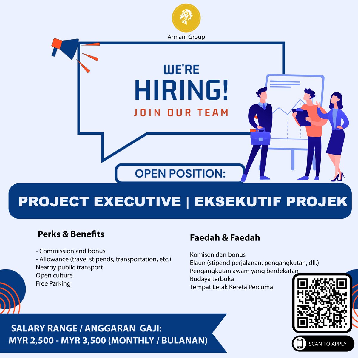 jobstoredotcom's tweet image. Jawatan kosong,
sedang mencari calon untuk mengisi  jawatan di bawah 

Syarikat :Armani Group 
Tempat :Shah Alam, Selangor

1-Project Executive
Eksekutif Projek

jobstore.com/job/6868092/pr…

Join our channel telegram for more job!
t.me/myjobstore

#projectexecutive
#hiring