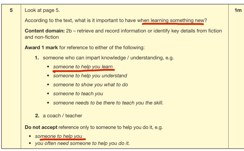 _MissieBee's tweet image. Can’t wait for the newspaper headlines in 5 weeks’ time to read

🚨 28% OF CHILDREN LEAVE PRIMARY SCHOOL UNABLE TO READ 🚨

not knowing kids were marked wrong for answering questions like this

(Clip from @TeachSRpodcast’s pod ep: tinyurl.com/SATspodcast)